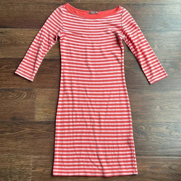 Soprano Striped Dress | Salmon Pink Dress | Nautical Dress | Striped Dress - Picture 1 of 5